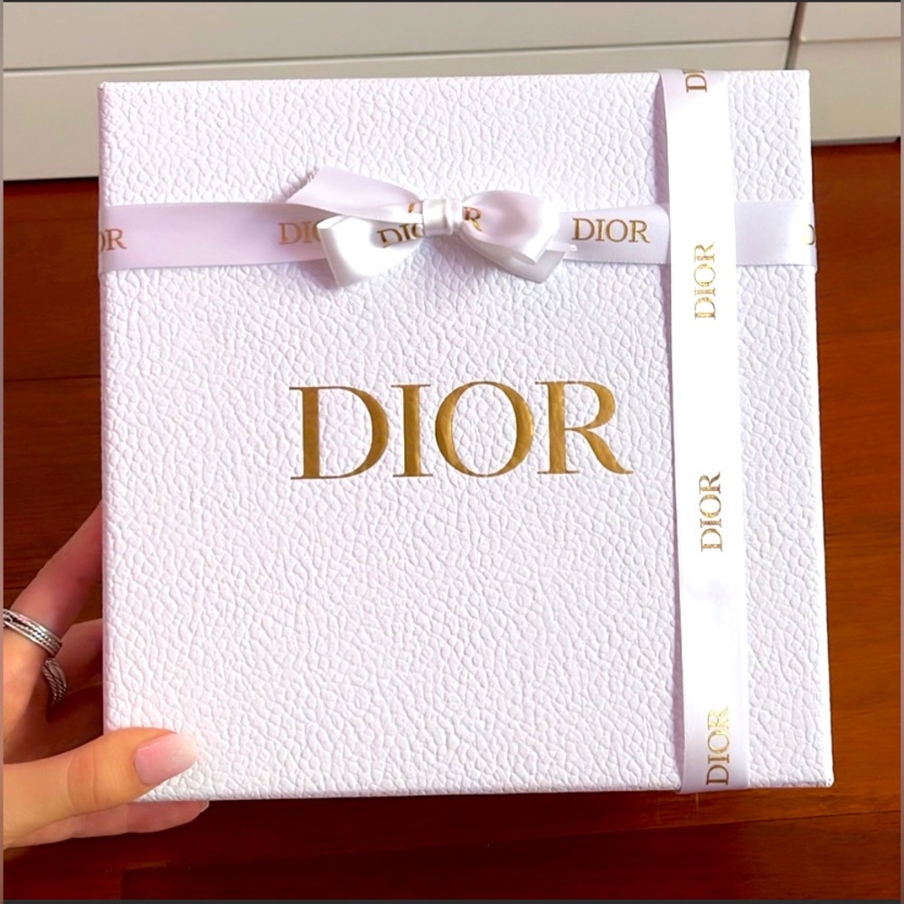 Dior Pebbled Leather Box, Dust Bag, Ribbon & Blank Card